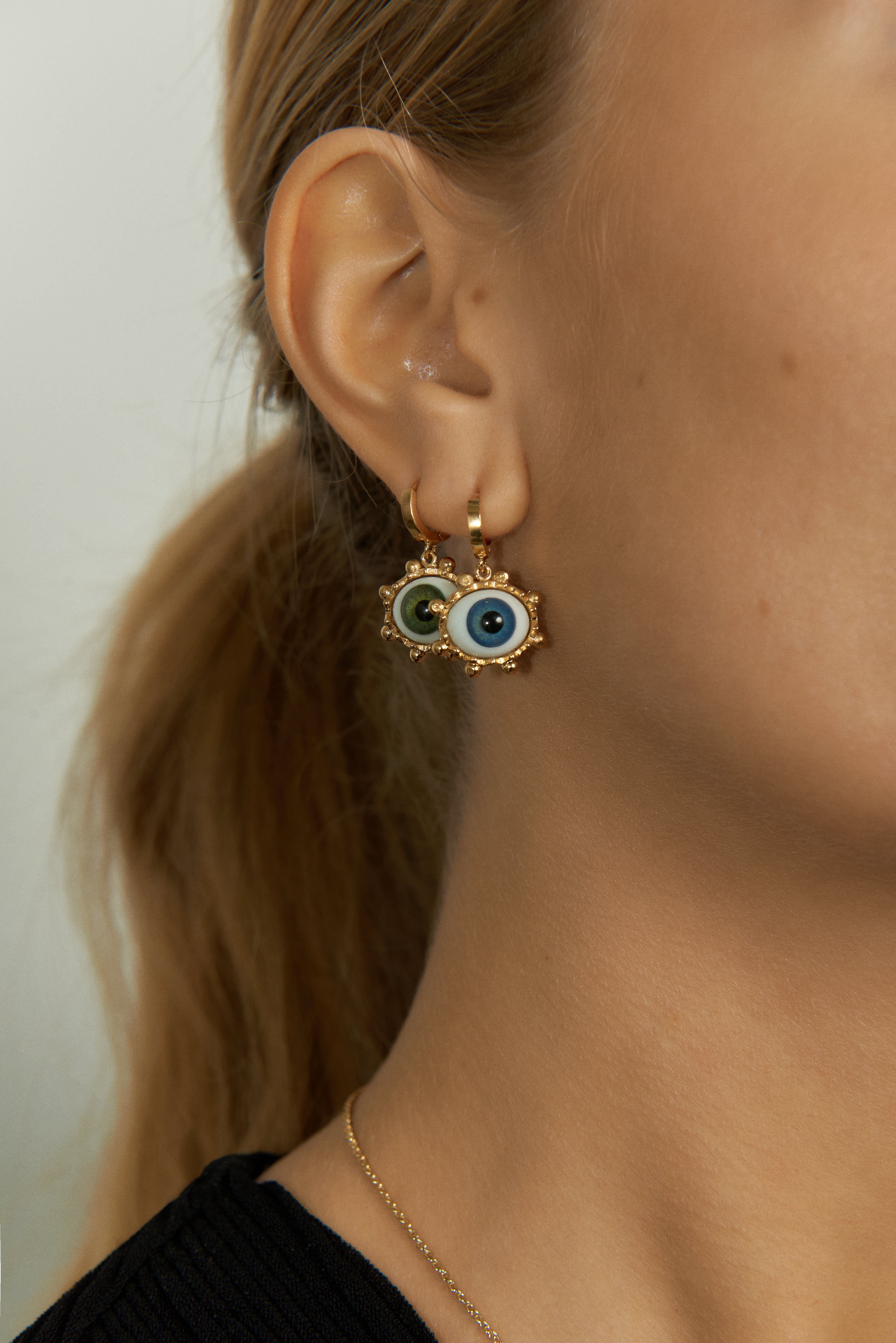 Awaken Eye Mini Hoop Earring