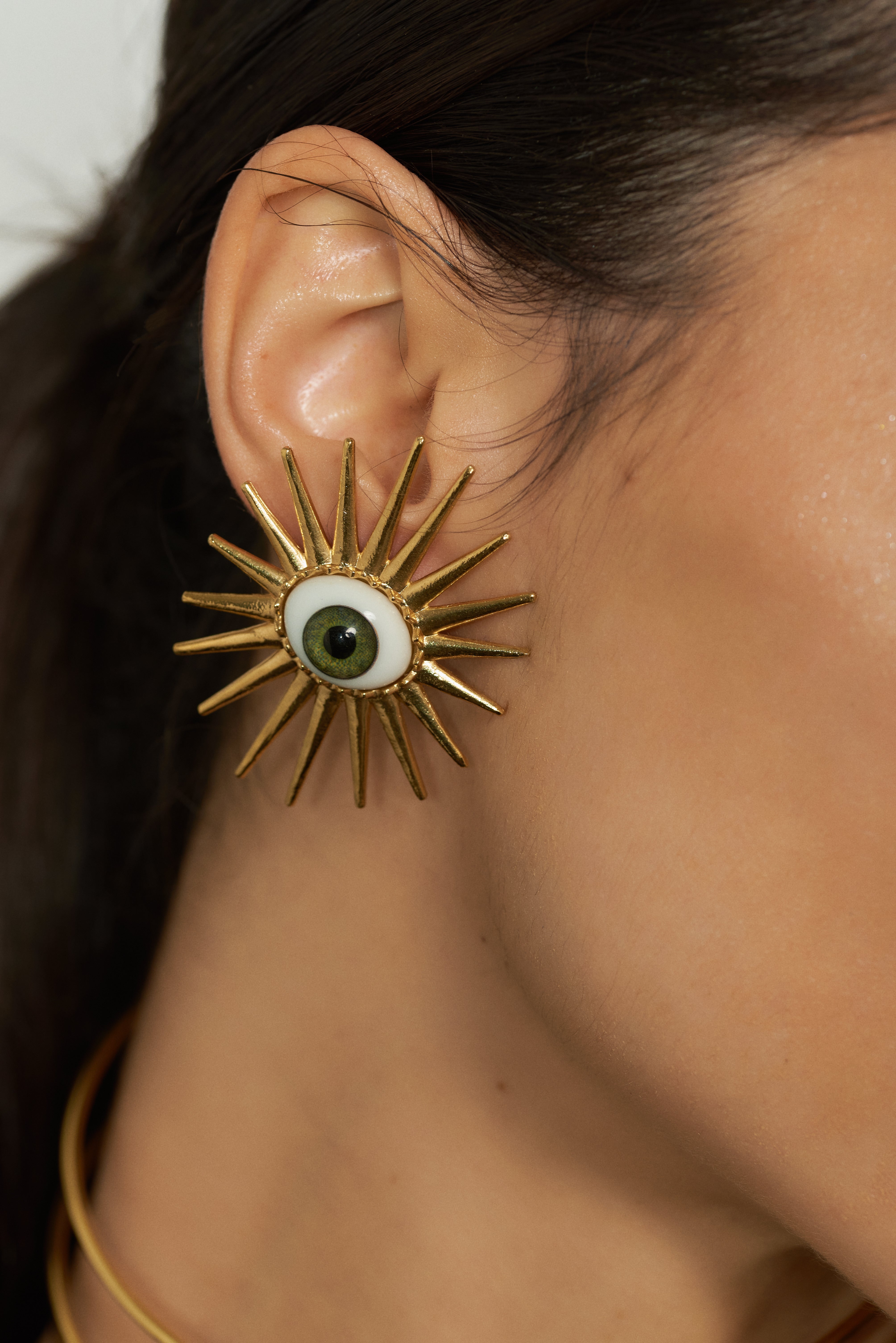 Guardian Eye Full Spikes Earrings